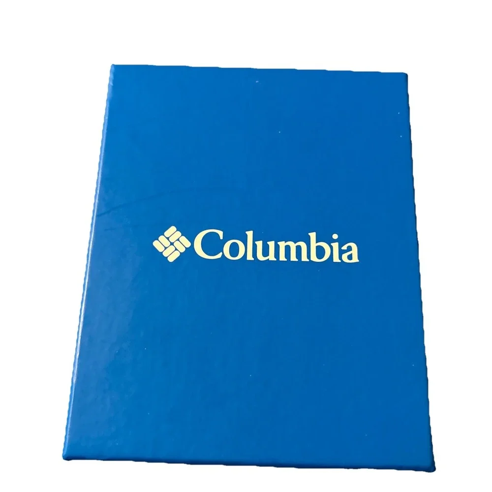 NWT COLUMBIA BROWN/BLACK Leather Wallet billfold MSRP $38